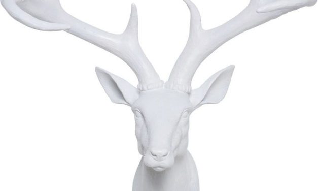 KARE DESIGN Vægskulptur, Head Deer Hvid