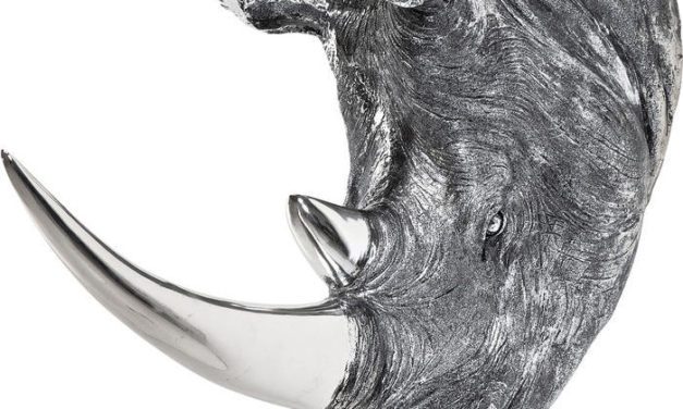 KARE DESIGN Vægskulptur, Head Rhino Antique