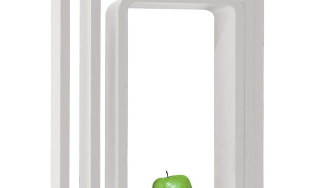 KARE DESIGN Hyldereol, Lounge Cube Oval Hvid (3/Sæt)