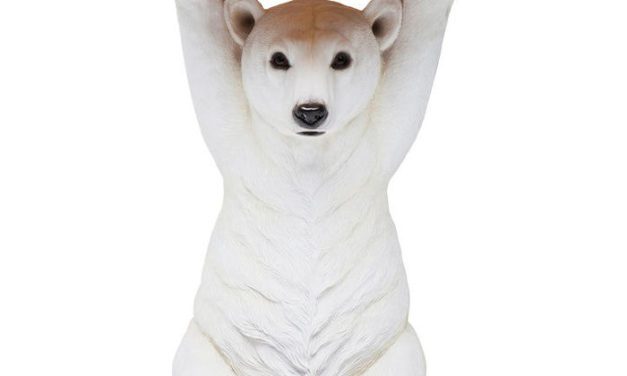 KARE DESIGN Sidebord, Animal Polar Bear Ø37cm