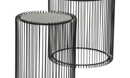 KARE DESIGN Sidebord, Wire Sort (2/Sæt)