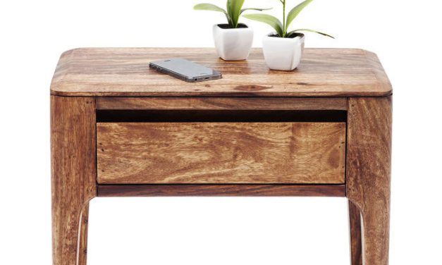 KARE DESIGN Sengebord m. 1 skuffe, Brooklyn Nature 30x50cm