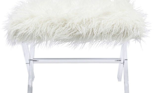 KARE DESIGN Skammel, Visible Fur Hvid