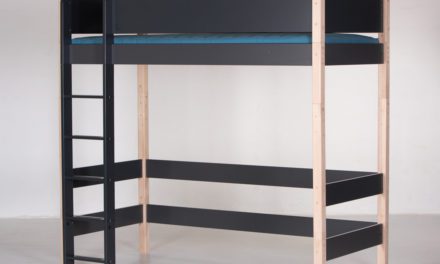 MANIS-H Gefion højseng (200×90) Sort-Bøg