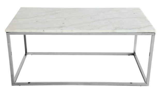 Accent hvid marmor sofabord