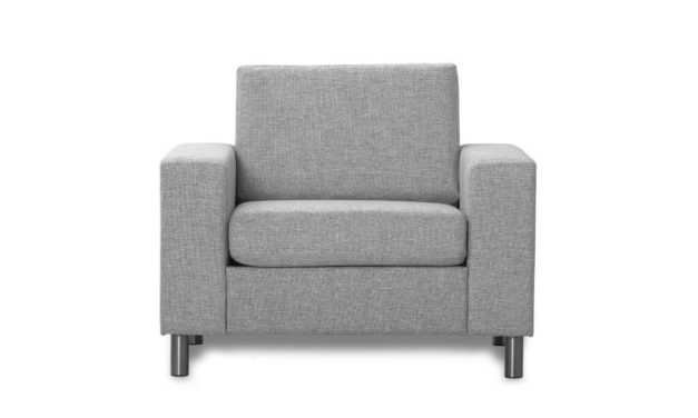 Pisa lænestol – lys granitgrå stof