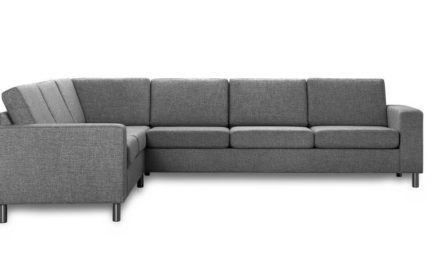 Pisa hjørnesofa – antracitgrå stof
