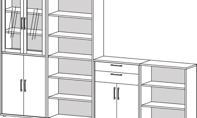 Prima stort reolsystem – Sort ask