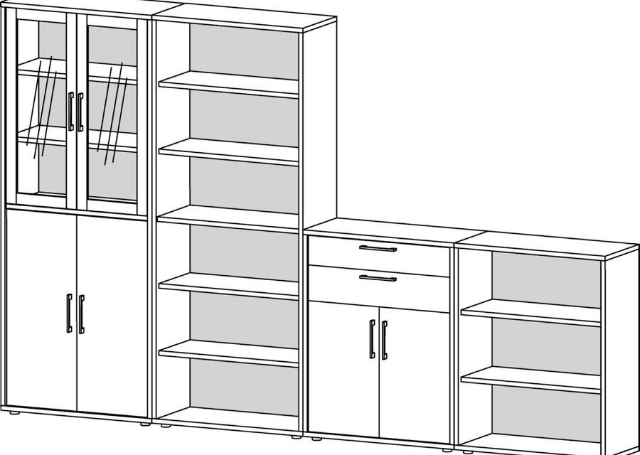 Prima stort reolsystem – Sort ask