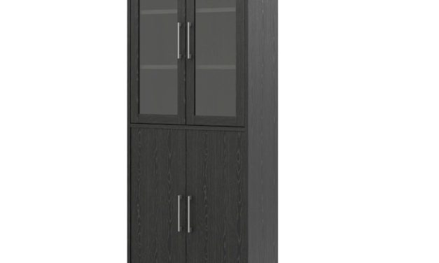 Prima vitrineskab/reol – Sort ask