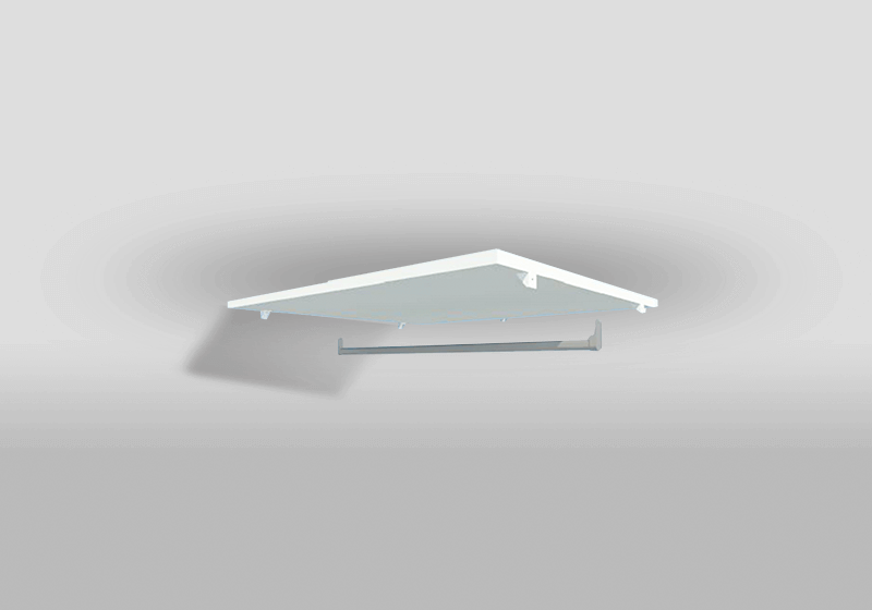 DecoSlide Bøjlestang og hylde i flot træ og metal