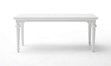 NOVASOLO Provence spisebord – hvid (200×100)