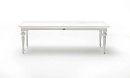NOVASOLO Provence spisebord – hvid (240×100)