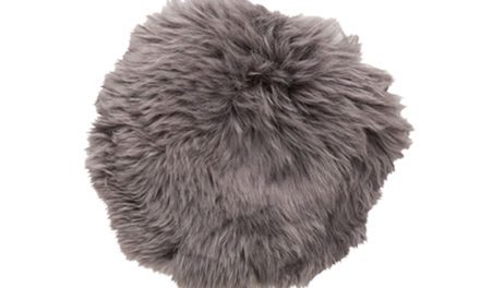 HÜBSCH Grå stolehynde, korthåret