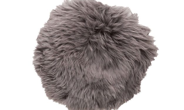 H&Uuml;BSCH Grå stolehynde, korthåret