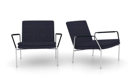 JENSENPLUS, Hoyo Loungestol – Blå stof Blå Sort