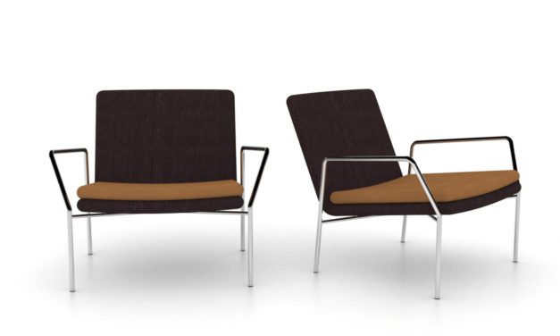 JENSENPLUS, Hoyo Loungestol – Brunt stof Cognac (læder) Ingen