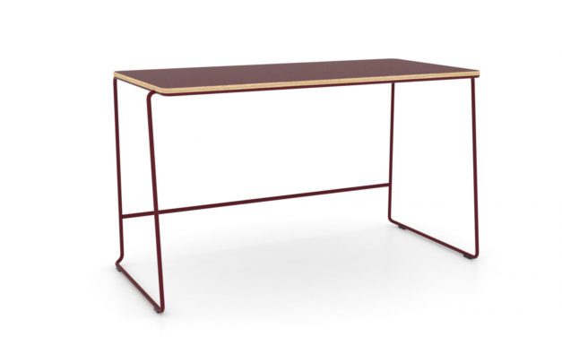 JENSENPLUS FM Note skrivebord, Bourgogne, Linoleum på krydsfin&eacute;r