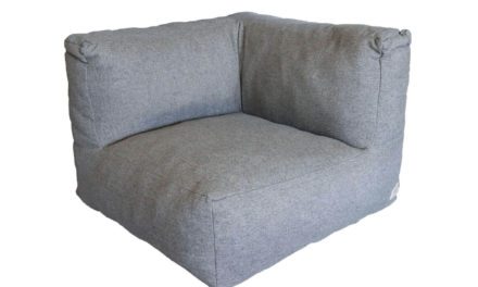 TROISPOMMESHOME Lounge hjørnestol – lysegrå Olefin stof