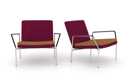 JENSENPLUS, Hoyo Loungestol – Rødt stof Cognac (læder) Ingen