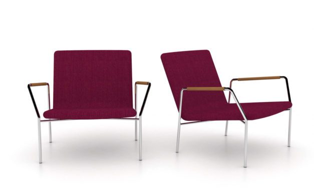 JENSENPLUS, Hoyo Loungestol – Rødt stof Ingen Cognac