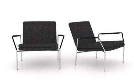 JENSENPLUS, Hoyo Loungestol – Antracitgrå stof Antracit grå Sort