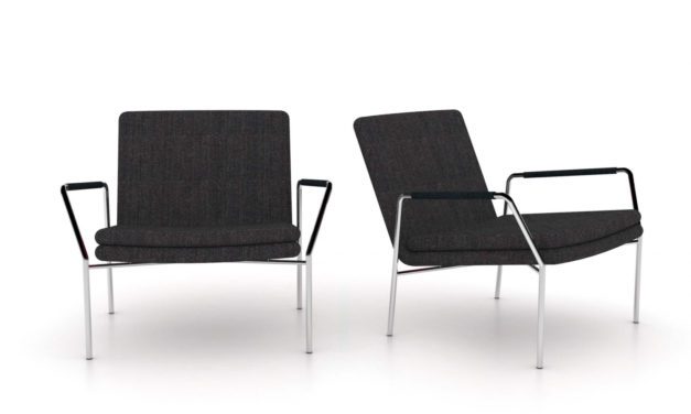 JENSENPLUS, Hoyo Loungestol – Antracitgrå stof Antracit grå Sort