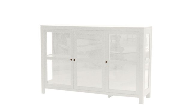 Wima Vitrineskab – hvidt træ, m. glaslåger