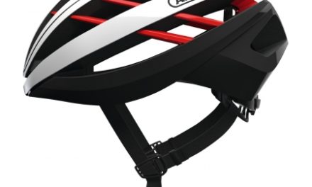 Abus Aventor – Cykelhjelm – Hvid / sort / rød