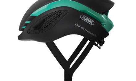 Abus GameChanger – Aero cykelhjelm – Sort / celeste grøn