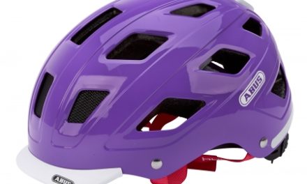 Abus Hyban cykelhjelm – Str. 52-58 cm – Lilla – Integreret lygte