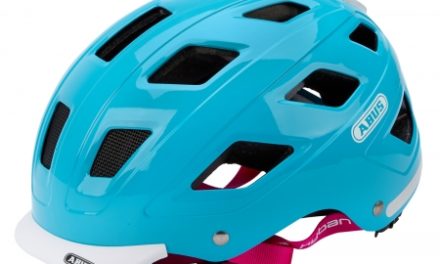 Abus Hyban cykelhjelm – Str. 52-58 cm – Turkis – Integreret lygte