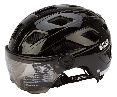 Abus Hyban+ cykelhjelm – Mørkt visir – Matsort
