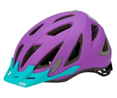 Abus Urban-I v.2 cykelhjelm – Str. 52-58 cm – Neon lilla – Integreret lygte