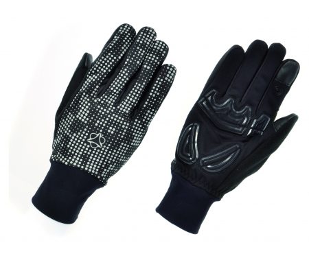 AGU Windproof II Hivis – Reflekterende cykelhandsker – Sort/Novatryk