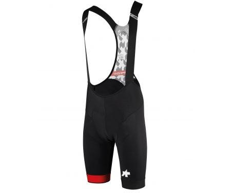 Assos T Equipe Evo – Bibshorts med pude – Mand – Sort/Rød