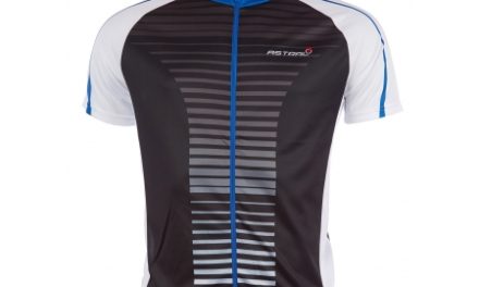 Astral Cykeltrøje Herre 2126 korte ærmer til spinning sort-hvidblå