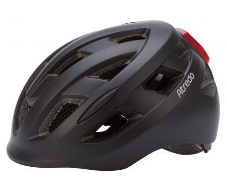 Atredo – City Light – Cykelhjelm – Med LED lys – Matsort