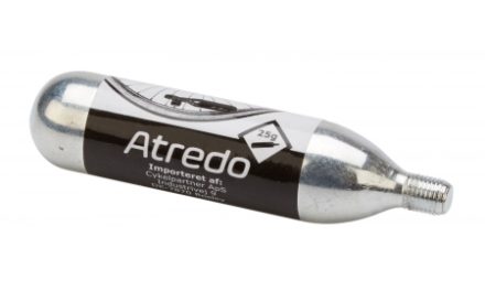 Atredo  – CO2 Patron – 25 gram – Med gevind – Til co2 cykelpumpe – Blank