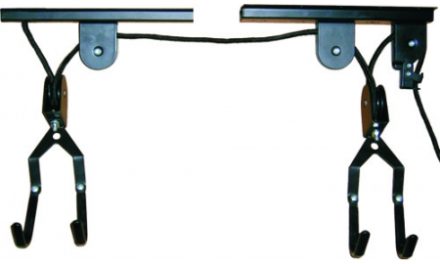 Atredo – Cykelophæng med snoretræk – Til montering i loftet – Sort