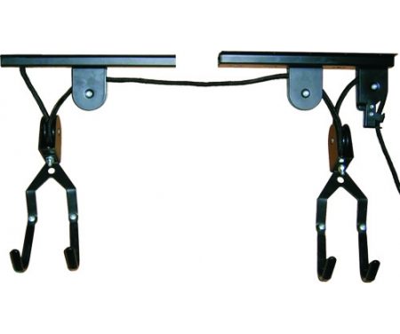 Atredo – Cykelophæng med snoretræk – Til montering i loftet – Sort