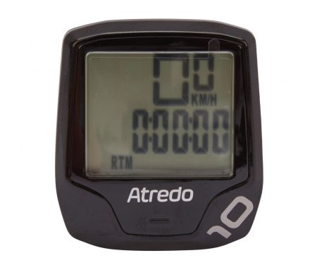 Atredo – M10- Cykelcomputer med 10 funktioner – Trådløs – Sort