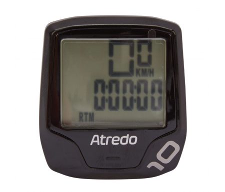 Atredo – M10- Cykelcomputer med 10 funktioner – Trådløs – Sort