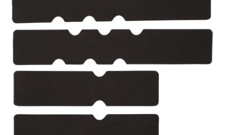 Atredo – Neopren skum indlæg til styrbånd – Sæt med 4 pads – Sort neopren