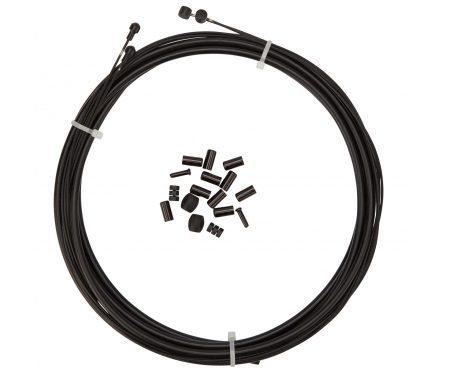 Atredo – Premium Kevlar/Teflon Bremsekabel – 5 mm – Sort – Sæt til for og bag