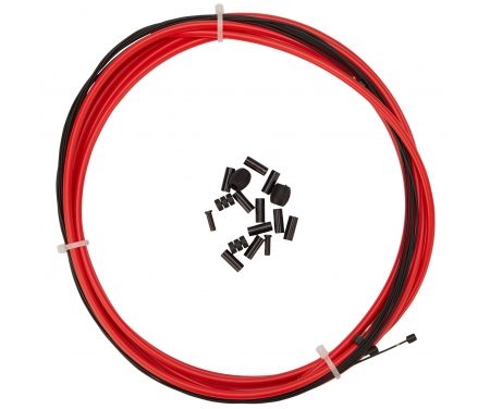 Atredo – Premium Kevlar/Teflon Gearkabel – 4 mm – Rød – Sæt til for og bag