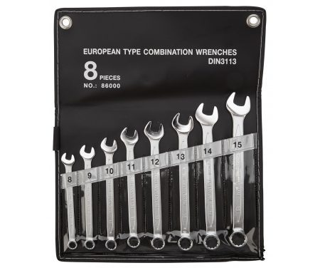 Atredo – Ringgaffelnøglesæt – Fra 8 til 15 mm – 8 stk.