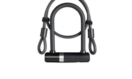 AXA Newton Pro Mini – Bøjlelås med 2 nøgler og LoopWire – Sort