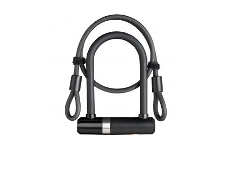 AXA Newton Pro Mini – Bøjlelås med 2 nøgler og LoopWire – Sort