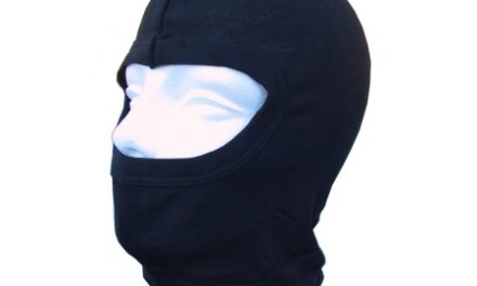 Balaclava hjelmhue fullface bomuld i unisize sort
